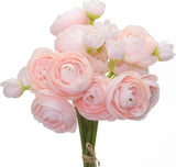Pink Silk Ranunculus Bouquet – Artificial Flowers for Decor