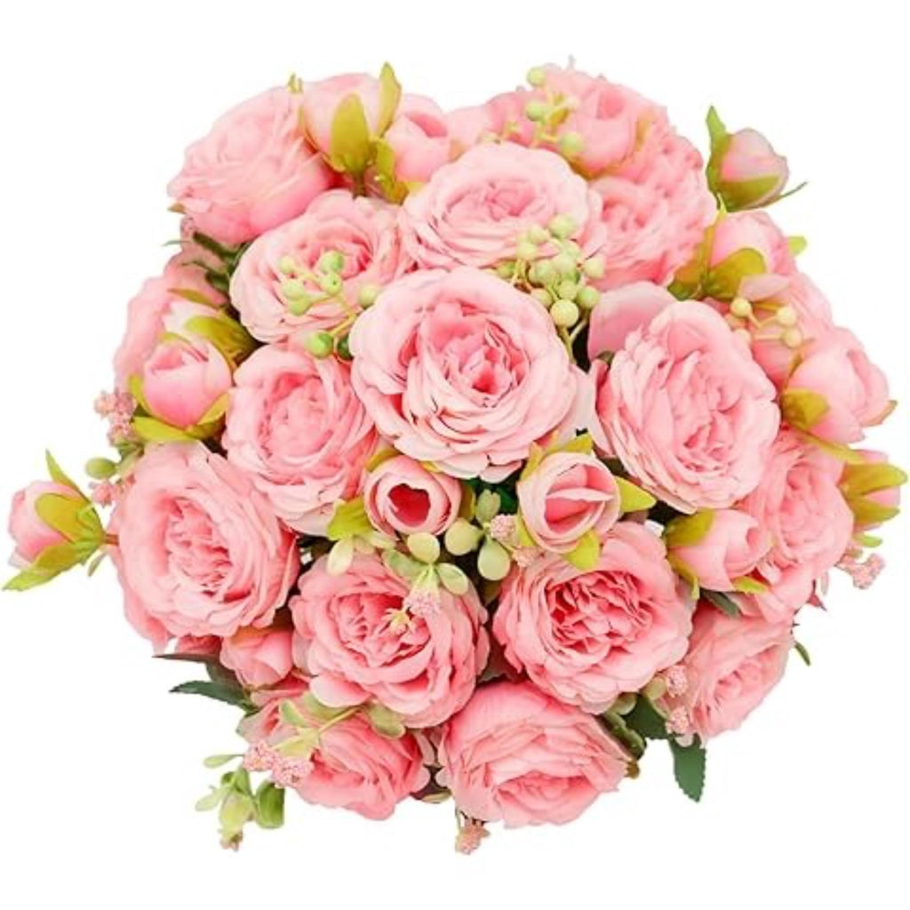 Pink Artificial Peonies Silk Flowers for Home Decor