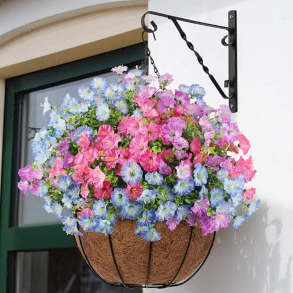 Artificial Petunia & Morning Glory Flowers – Faux Silk Outdoor Decor