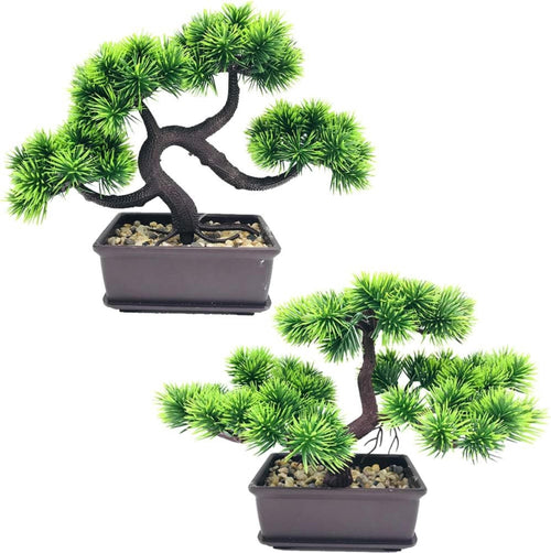 Artificial Pine Bonsai Tree – Mini Japanese Zen Desktop Home Decor Plant