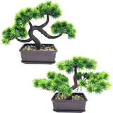 Artificial Pine Bonsai Tree – Mini Japanese Zen Desktop Home Decor Plant