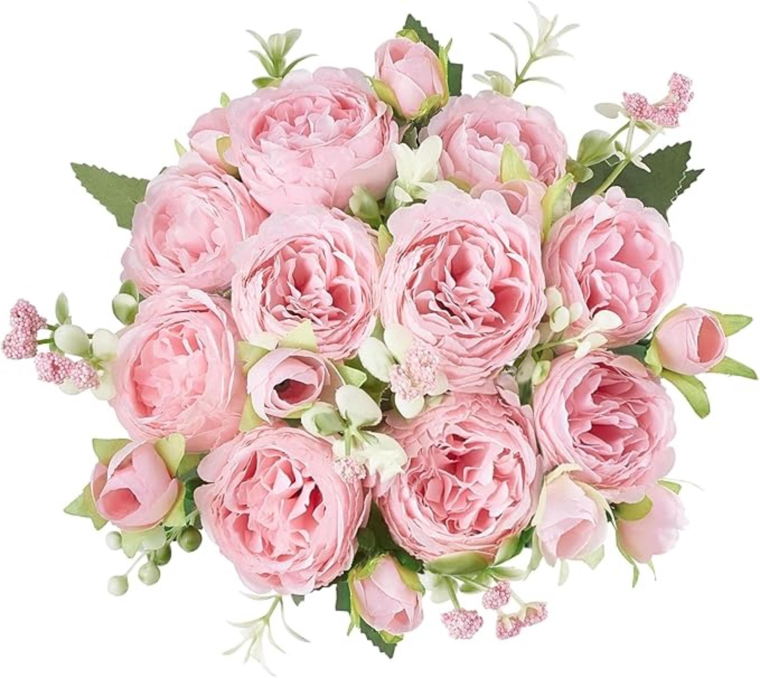 Pink Artificial Peonies Silk Flowers for Home Decor